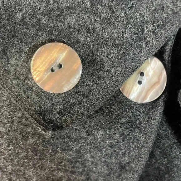 Woolen Deane & White Wool Button Down Grey Cardigan - Picture 6 of 14